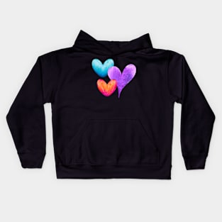 Floating Hearts For you Kids Hoodie